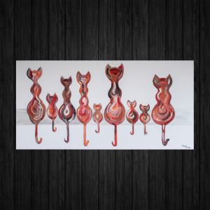 Les chats penseurs rouges