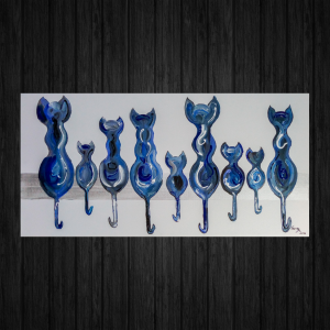 les chats penseurs bleu